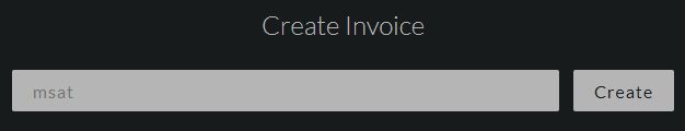 create invoice menu